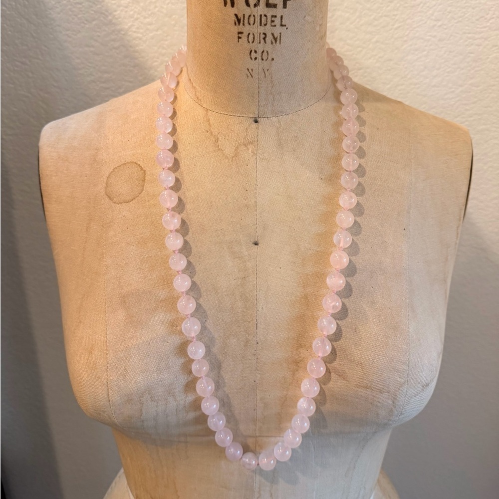Rose Quartz Beaded Necklace